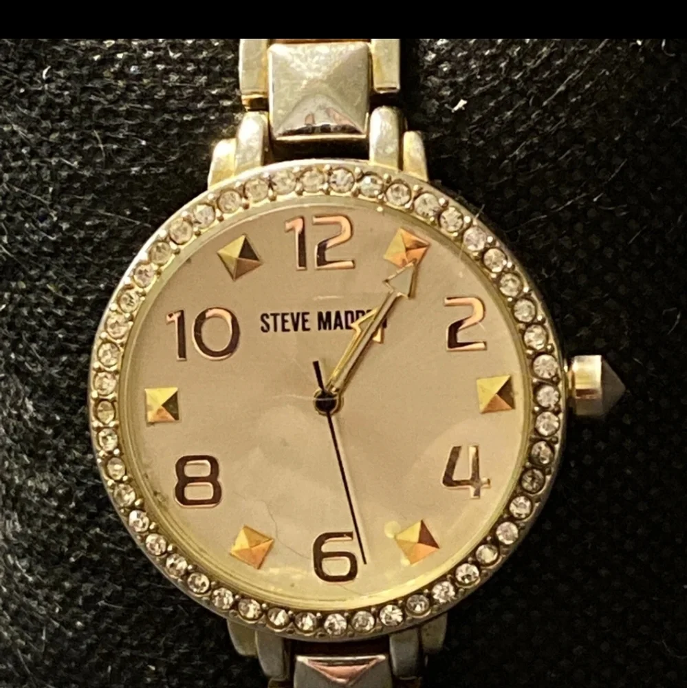 Steve Madden Two-Tone Crystal Watch